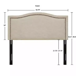 New Kirklands Home Upholstered Augusta Queen Headboard Tan