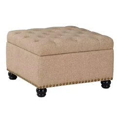 Sale Kirklands Home Upholstered Ava Coffee Table Ottoman Tan