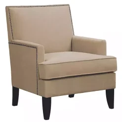 Sale Kirklands Home Upholstered Colton Accent Chair Tan
