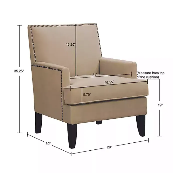 Sale Kirklands Home Upholstered Colton Accent Chair Tan