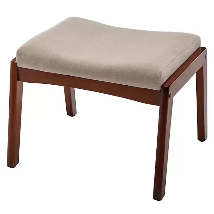 Sale Kirklands Home Upholstered Natasha Ottoman Stool Tan
