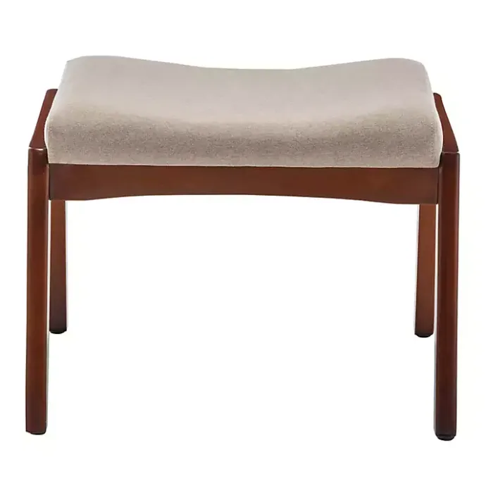 Sale Kirklands Home Upholstered Natasha Ottoman Stool Tan