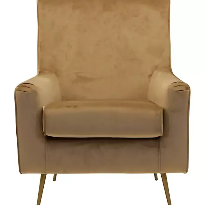 Best Kirklands Home Velvet Lana Accent Chair Tan