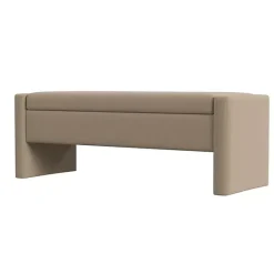Hot Kirklands Home Velvet Upholstered Modern Storage Bench Tan