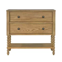 Sale Kirklands Home Wood Turned Legs 2-Drawer Chest Tan