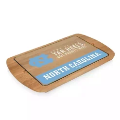 Hot Kirklands Home Tar Heels Wood and Glass Serving Board