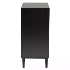 Outlet Kirklands Home Tara Two-Tone Espresso Rattan Cabinet