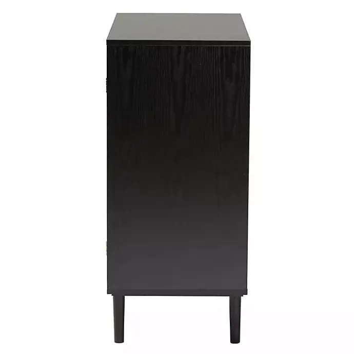 Outlet Kirklands Home Tara Two-Tone Espresso Rattan Cabinet