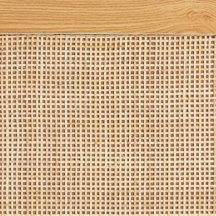 Outlet Kirklands Home Tara Two-Tone Espresso Rattan Cabinet