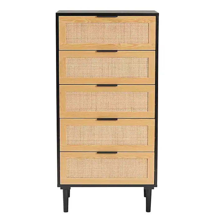 Best Kirklands Home Tara Two-Tone Espresso Rattan Chest