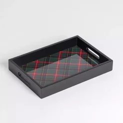 Clearance Kirklands Home Tartan Plaid Wooden Tray