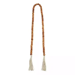 Best Kirklands Home Tasseled Wood Beaded Garland Brown