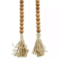 Best Kirklands Home Tasseled Wood Beaded Garland Brown