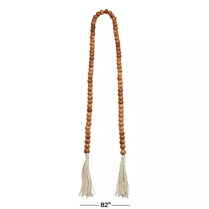 Best Kirklands Home Tasseled Wood Beaded Garland Brown