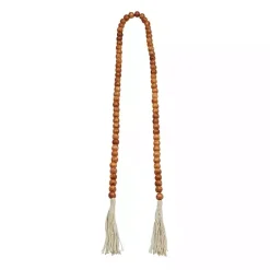 Best Kirklands Home Tasseled Wood Beaded Garland Brown