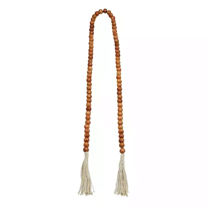 Best Kirklands Home Tasseled Wood Beaded Garland Brown