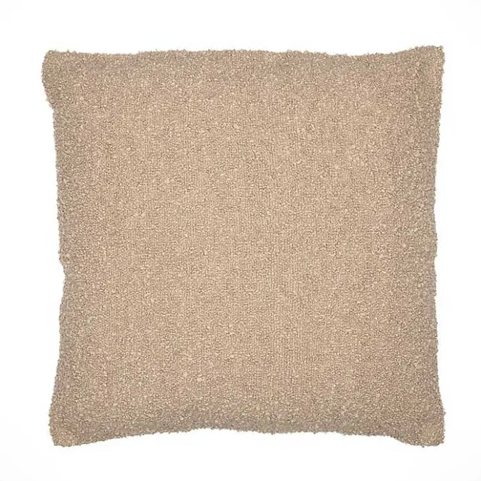 Hot Kirklands Home Taupe Boucle Handwoven Pillow Tan