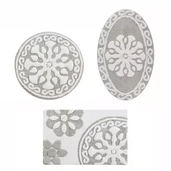 Outlet Kirklands Home Taupe Cotton Tufted Medallion Bath Mat, 25 in. Tan