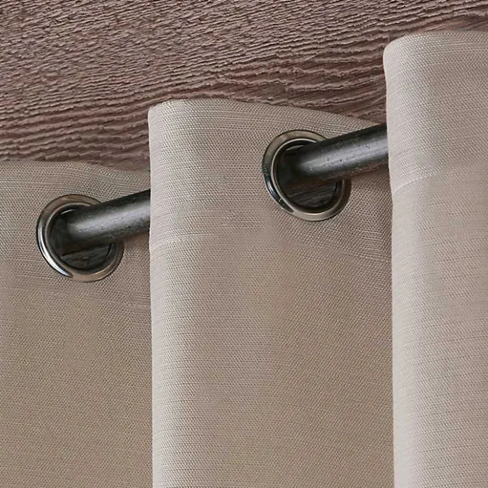 Best Kirklands Home Taupe Delano Outdoor Curtain Panel Set, 120 in. Tan
