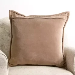 Online Kirklands Home Taupe Diamond Velvet Pillow Tan