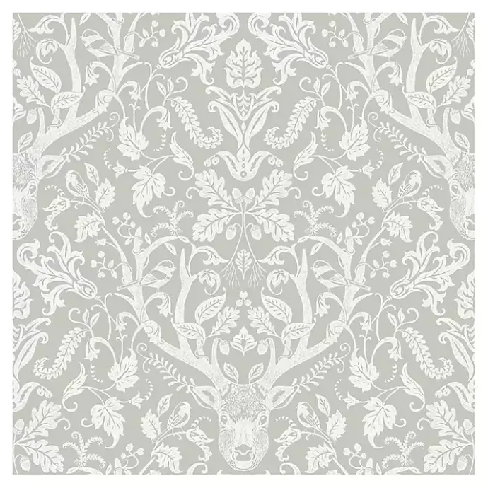 Outlet Kirklands Home Taupe Escape to the Forest Peel & Stick Wallpaper