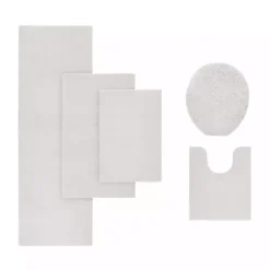 New Kirklands Home Taupe High Pile Marshmallow Bath Mat, 40 in. Ivory