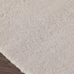 Kirklands Home Taupe High Pile Marshmallow Bath Mat, 70 in. Ivory