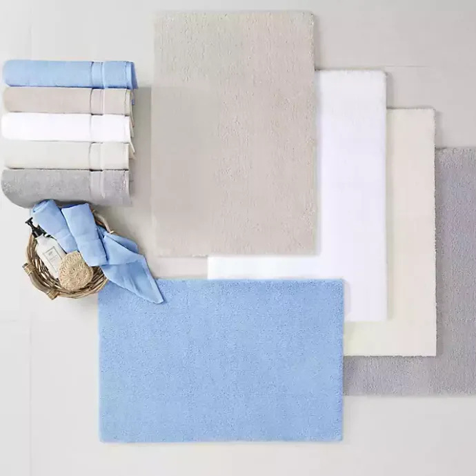 Kirklands Home Taupe High Pile Marshmallow Bath Mat, 70 in. Ivory