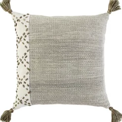 Hot Kirklands Home Taupe Kantha Stitch Recycled Throw Pillow Brown