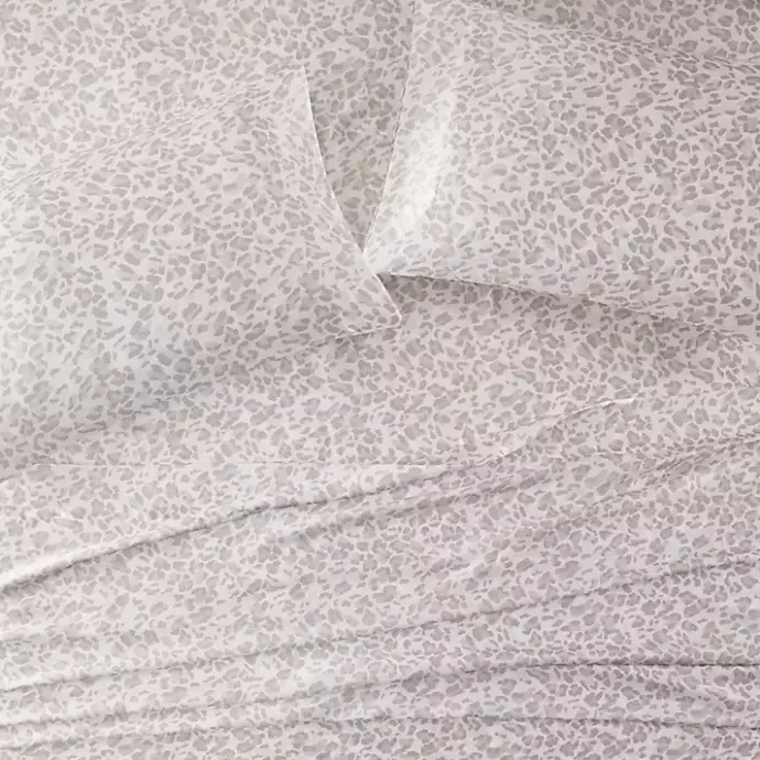 Sale Kirklands Home Taupe Leopard Satin King 2-pc. Pillow Case Set