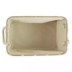 Kirklands Home Taupe Paw Trellis Recgle Basket, 16 in. Tan