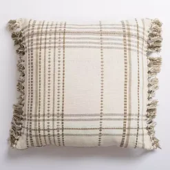 Hot Kirklands Home Taupe Plaid Reversible Pillow
