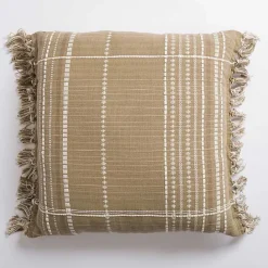 Hot Kirklands Home Taupe Plaid Reversible Pillow