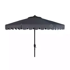 Clearance Kirklands Home Taupe Scallop Tilt Crank 9 ft. Outdoor Umbrella Gray