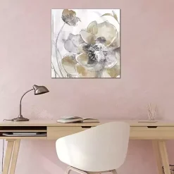 Hot Kirklands Home Taupe Spring Poppy Canvas Art Print