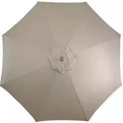 Discount Kirklands Home Taupe Tilt Hand Crank Outdoor Umbrella
