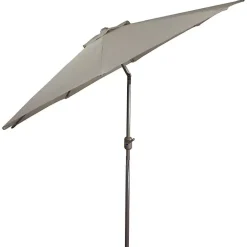 Discount Kirklands Home Taupe Tilt Hand Crank Outdoor Umbrella