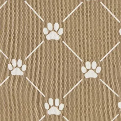 Discount Kirklands Home Taupe Trellis Paw Print Storage Basket, 14 in. Tan