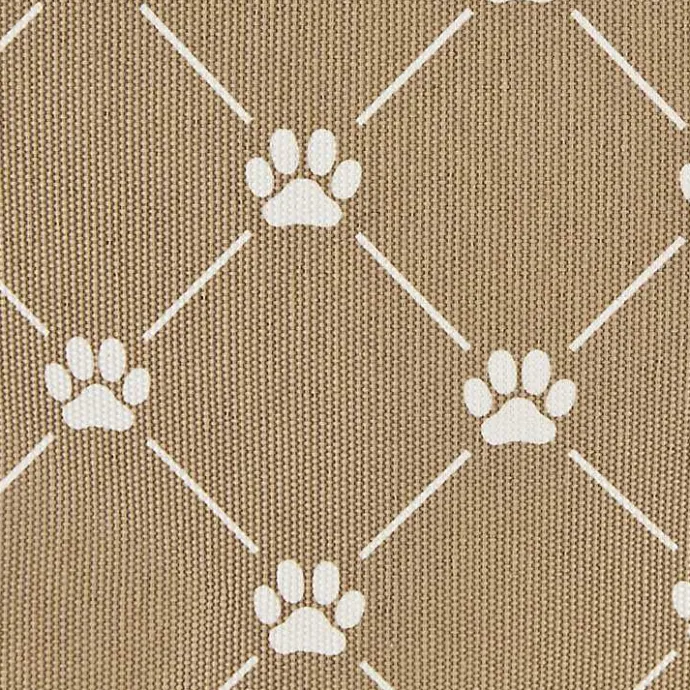Discount Kirklands Home Taupe Trellis Paw Print Storage Basket, 14 in. Tan