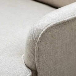 Clearance Kirklands Home Taupe Upholstered Natural Base Wingback Rocker Tan