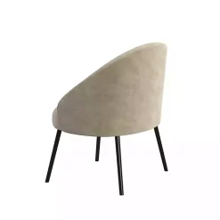 Clearance Kirklands Home Taupe Velvet Modern Accent Chair Tan