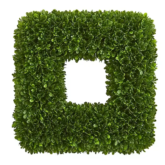 Outlet Kirklands Home Tea Leaf Square Wreath Green