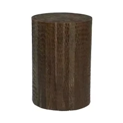 Hot Kirklands Home Teak Wood Drum Accent Table Brown