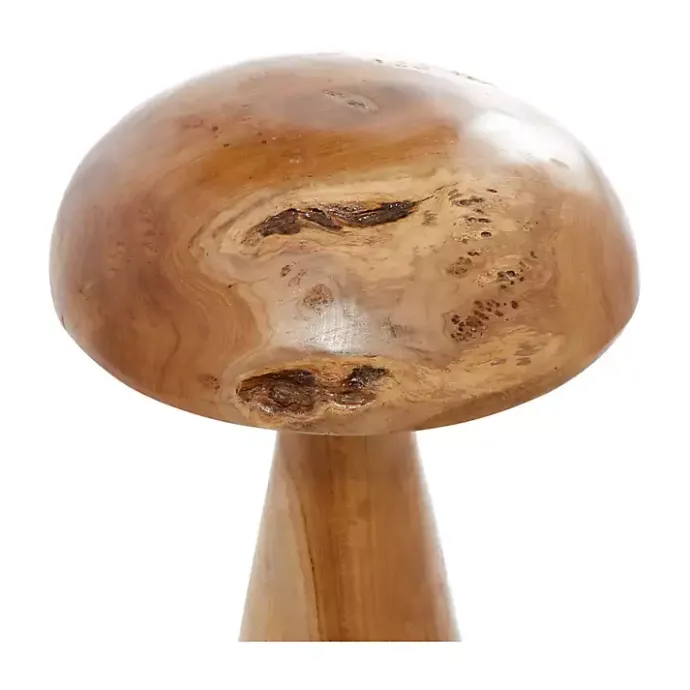 Outlet Kirklands Home Teakwood Mushroom 3-pc. Sculpture Set Brown