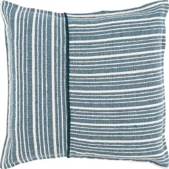 Outlet Kirklands Home Teal and Ivory Directional Stripes Pillow