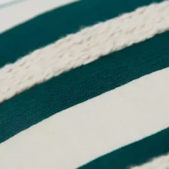 Online Kirklands Home Teal and Ivory Ozzy Striped Pillow