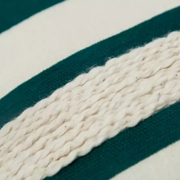 Online Kirklands Home Teal and Ivory Ozzy Striped Pillow