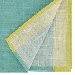 Clearance Kirklands Home Teal and Mustard Colorblock Table Runner