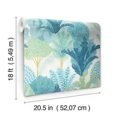 Sale Kirklands Home Teal Bohoemian Jungle Peel & Stick Wallpaper