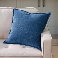 Discount Kirklands Home Teal Chenille Throw Pillow Blue